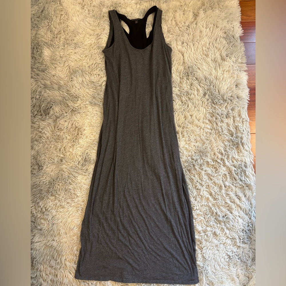 Banana Republic Gray Halter Sheath Maxi Dress
